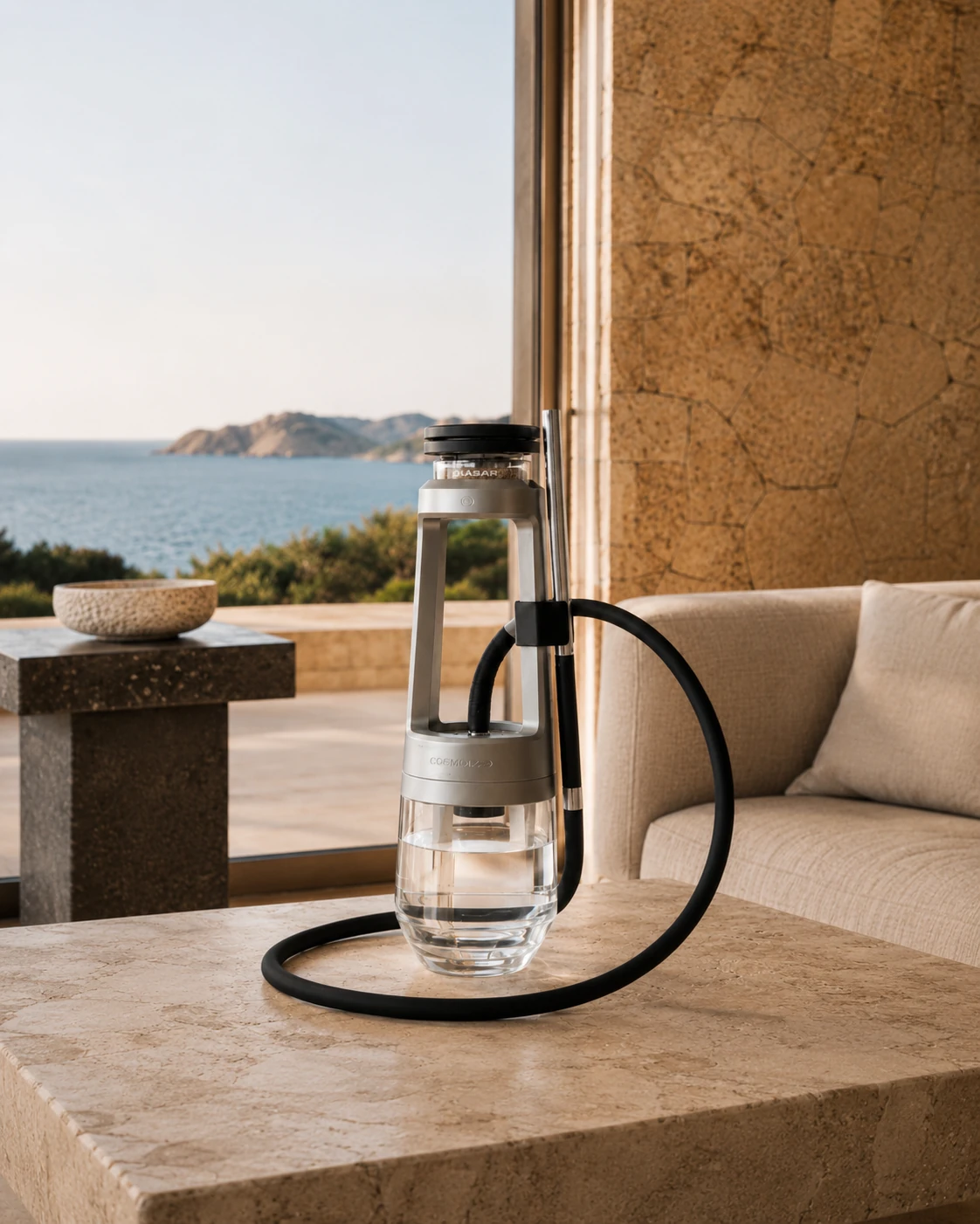 Modern hookah setup for Costa Smeralda villas